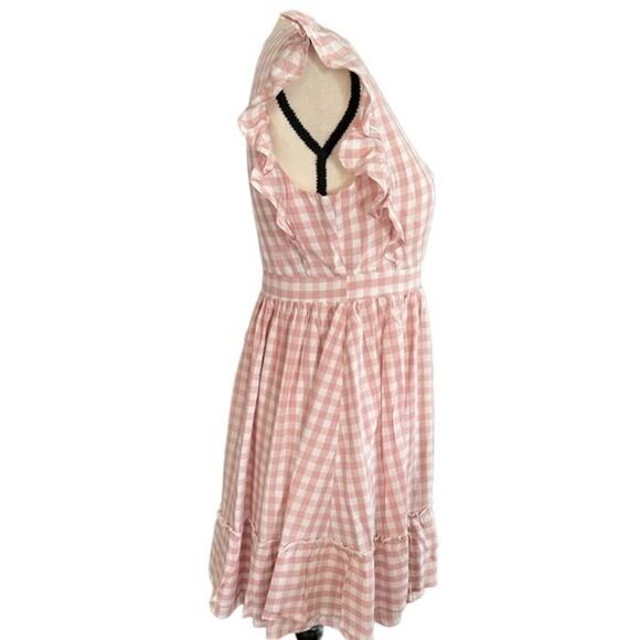 Jack by BB Dakota Gingham Pink and‎ White Dress Size 2 - Picture 7 of 9